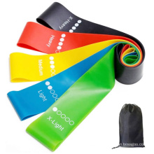 Home Fitness Strength Training Natural Latex Workout Bands, 5 sets custom logo Resistance Bands.